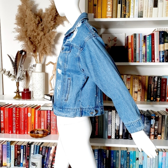 Forever 21 Contemporary Distressed Denim Jacket P6313 - Picture 2 of 10
